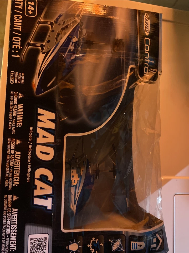 Estes MadCat Helicopter Toy W/ Remote Control Set of 2 Blue & Red - Image 2 of 4
