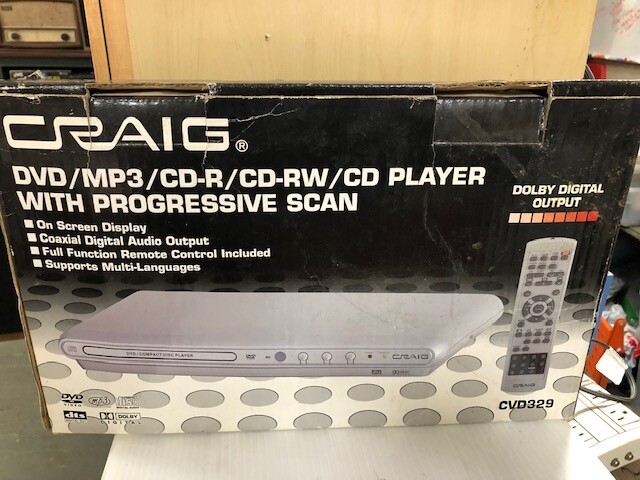 NOS- NEW IN BOX Craig CVD-329 Progressive Scan DVD Player (Silver ...