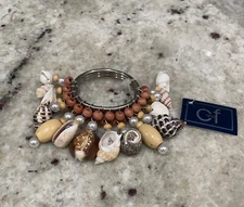 C & F Enterprises Napkin Ring Seashell Variety New with Tags