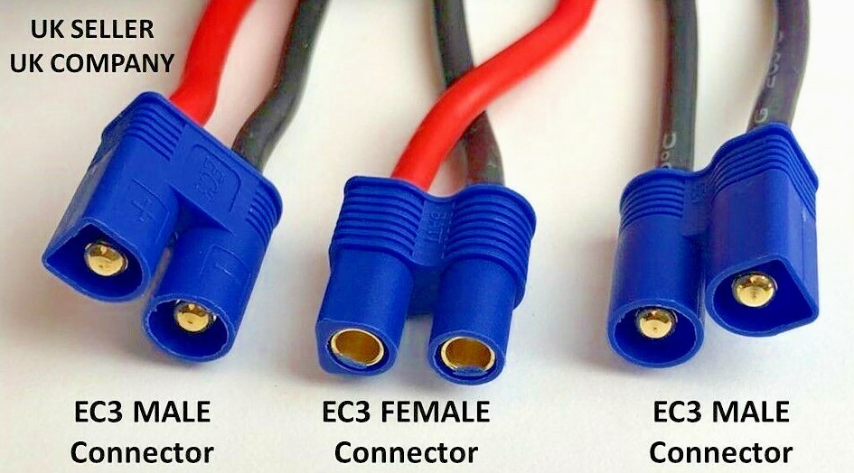 EC3 Connectors Y Series Cable Lead Harness Adapter 2 Battery Adaptor Lipo ESC RC eBay