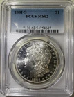 1881-S $1 Morgan Silver Dollar PCGS MS62 (687)