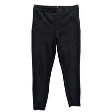 Spanx Jean-ish Ankle Leggings Womens Black Stretch Slimming Pull On Size L