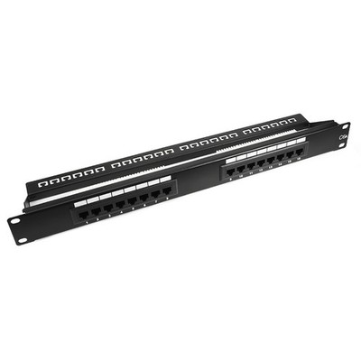 110 Type 16 Ports Cat6A Patch Panel Wallmount Rackmount Unsheilded RJ45 Ethernet