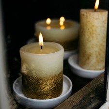 St Eval Gold Dipped Scented Christmas Candles 4" x 3.5" Four Scents
