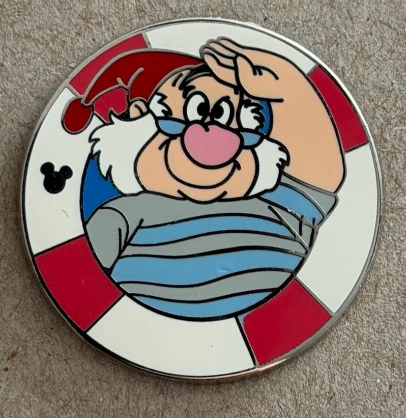 Disney Peter Pan Mr. Smee Captain Hooks Sidekick Hidden Mickey Cast Lanyard Pin