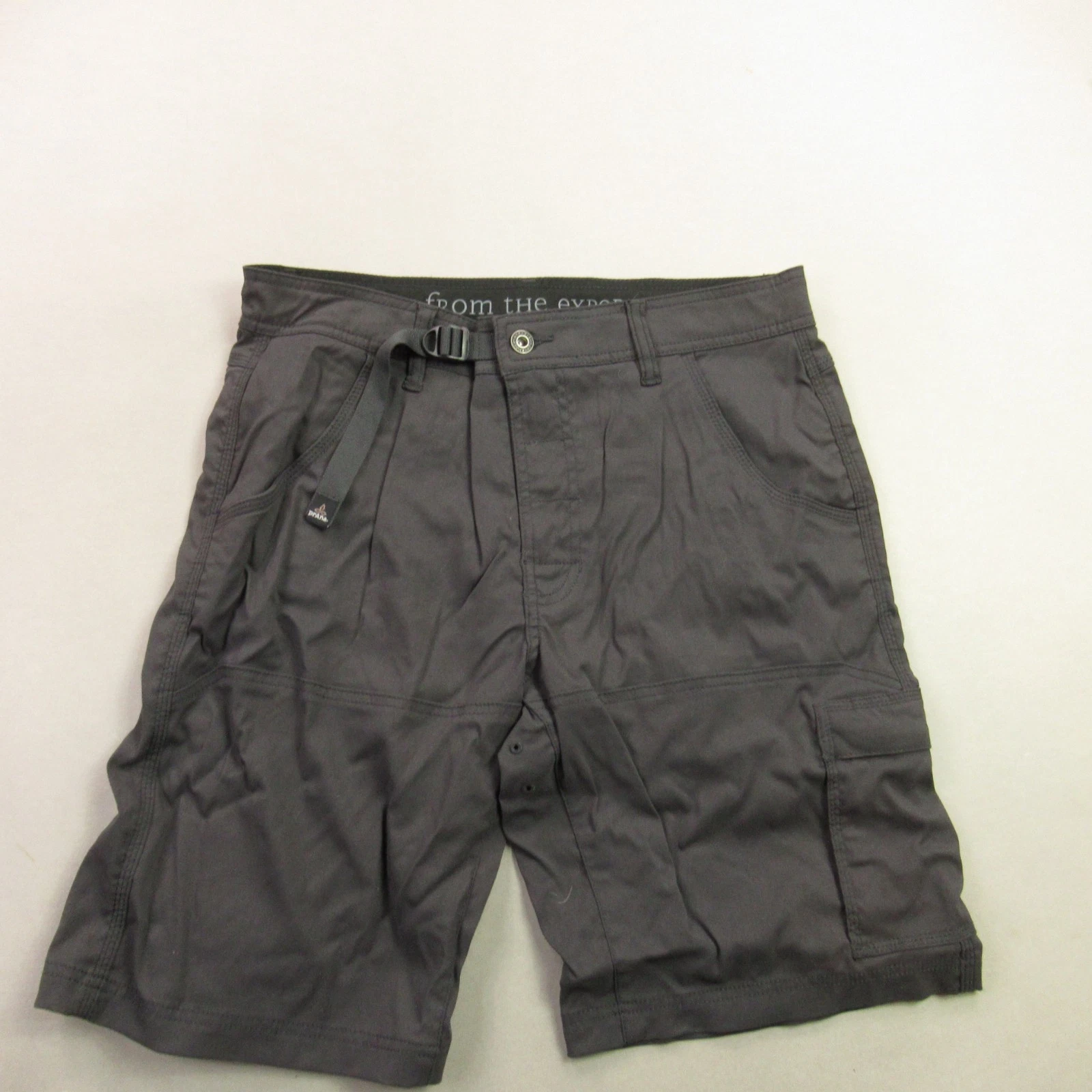 Prana Shorts Mens 32 Pocket Button Lightweight Outdoors Chino Gray Hiking