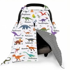 Dinosaur Baby Car Seat Cover, Carseat Covers for Baby Boy, Baby Carseat Canop...