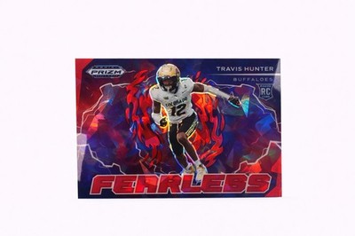 Travis Hunter 2025 Panini Prizm Draft Picks - Fearless #F-THR Red Ice Prizm (RC)