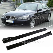 For BMW E60 E61 5-Series M5 2004-10 Extension Side Skirt Rocker Panel Splitter