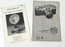 Leica Camera and Accessories - Retail Price List 1950 1952