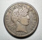 1897-S  BARBER DIME   VF DETAILS   BETTER DATE  #2044