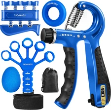Grip Strength Trainer Kit (5 Pack) Hand Grip Strengthener, Finger Exerciser,Hand
