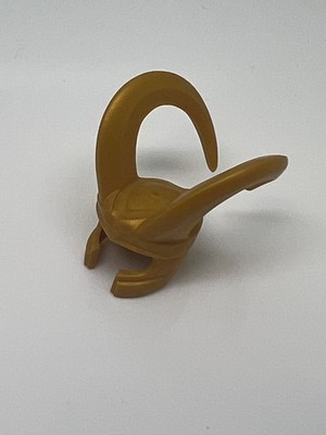 Lego Pearl Gold Minifigure, Headgear Helmet with Large Curved Horns Loki  HP#111