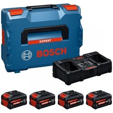 Bosch Batterie/Ladegerät Set 2x EXBA18V-55 + 2x EXBA18V-80 + L-BOXX