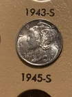 1945-S Mercury Dime Brilliant Uncirculated BU Coin #36633