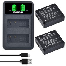 2Pcs DMW-BLG10 DMW-BLG10E Battery + USB LCD Dual Charger for Panasonic DMW-BL...