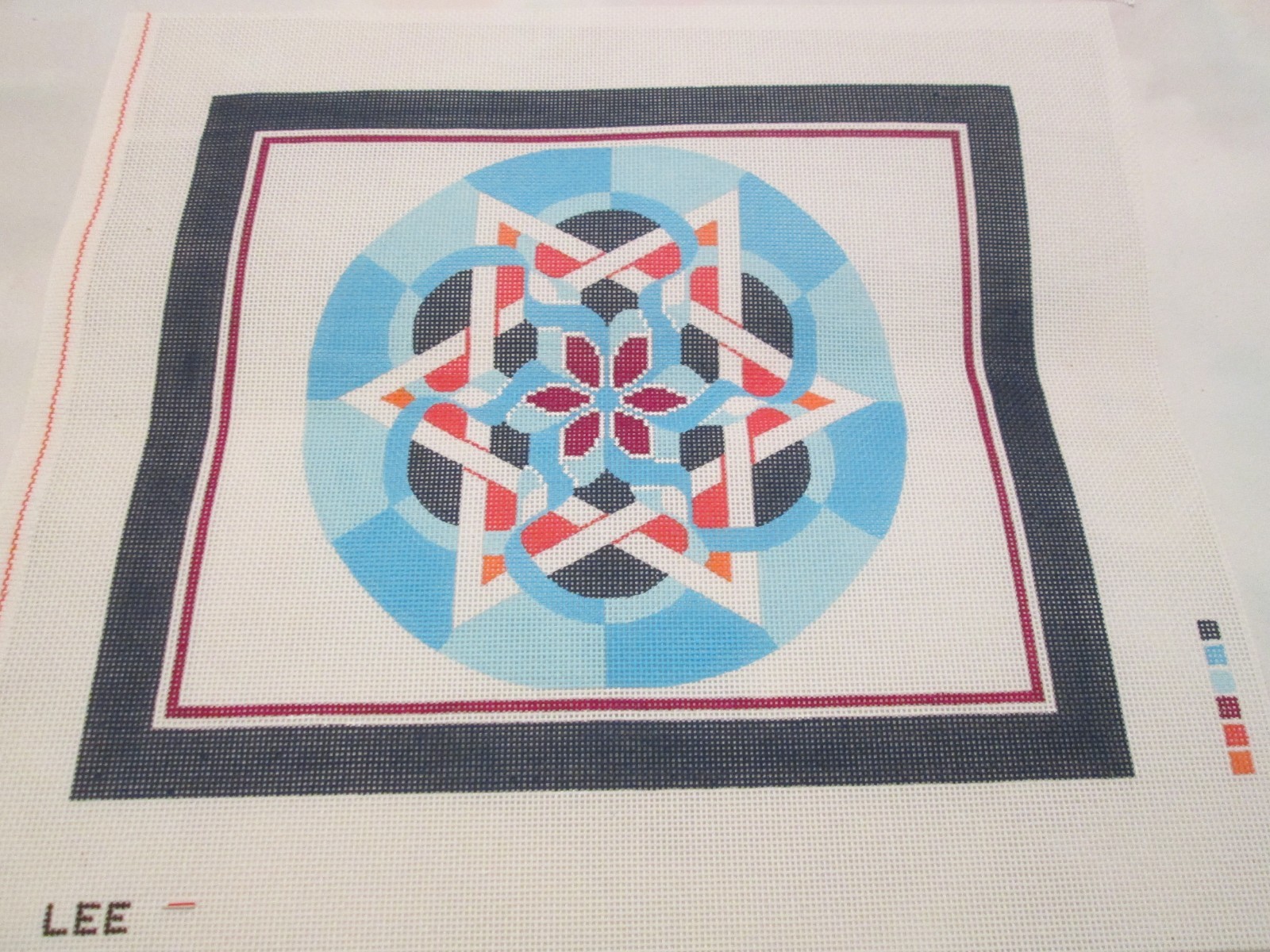 STAR OF DAVID TALLIS BAG-LEE-HANDPAINTED NEEDLEPOINT CANVAS