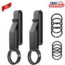 Tactical Stealth Duty Belt Key Holder 2 Pack Stainless Steel Belt Clip