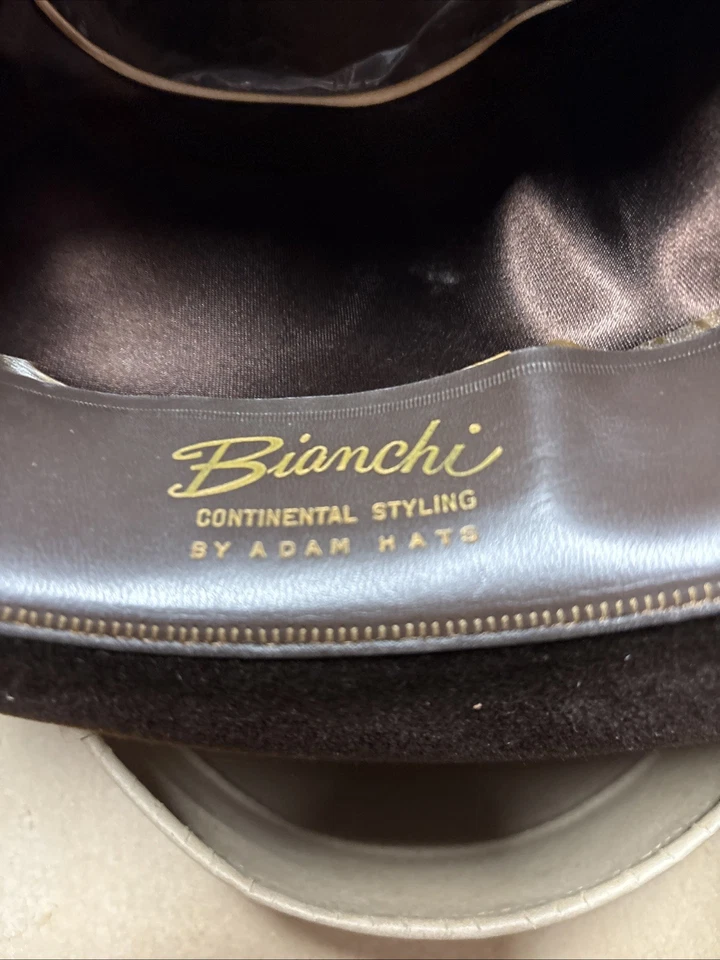 Sombrero de vestir vintage genuino de piel de castor 20 % para hombre de los años 40’s con caja 7 Foto 3 de 4