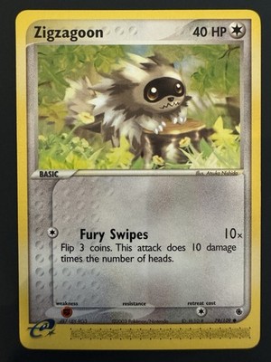 Zigzagoon | 79/109 | Ruby and Sapphire | Non-Holo | LP+ | Vintage E-Reader