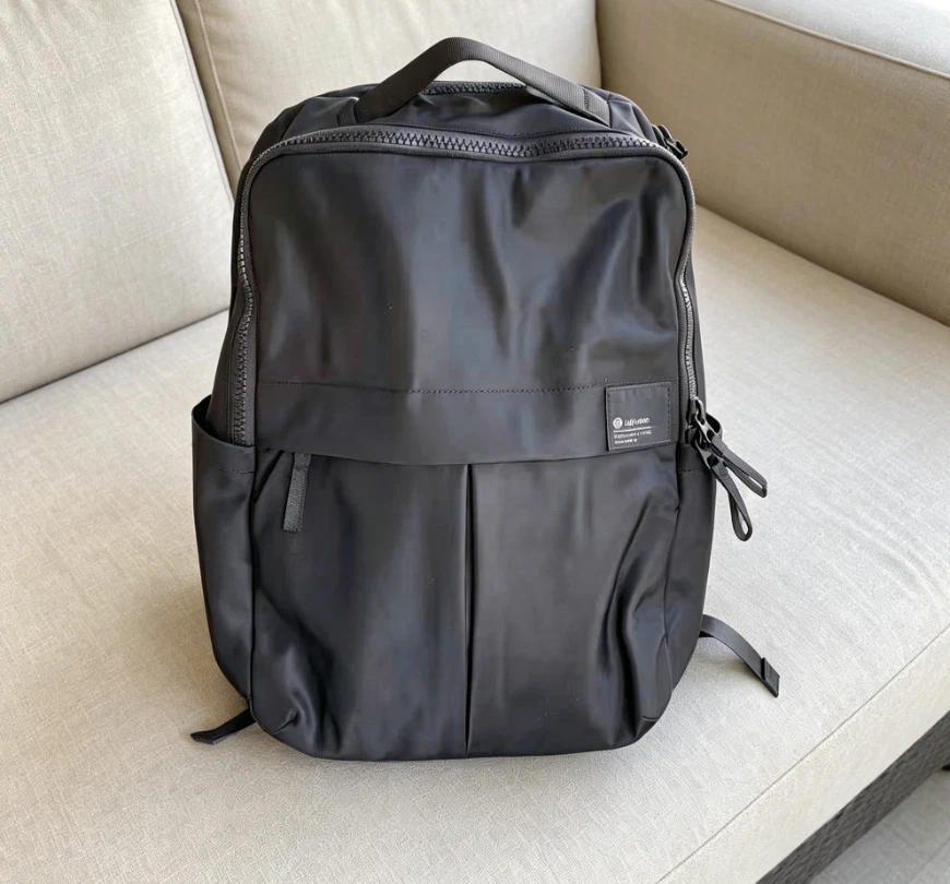 Lululemon Everyday Backpack 2.0 Black Laptop Travel Commuter Bag Gym Yoga Lululemon Travelling Yogini Rucksack - Black - lulu fanatics main image 4