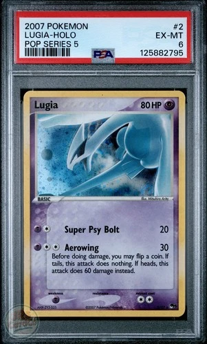 Lugia Holo 2/17 - Pop Series 5 - PSA 6 [SWIRL] Message for Pics