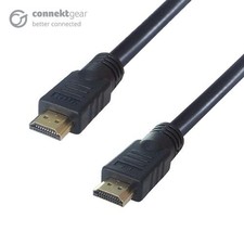 Image of connektgear 20m HDMI V2.0 4K UHD Active Connector Cable - Male to Male Gold C...