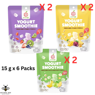 BITE ME Yogurt Smoothie Freeze Dried Mixed Fruits Vitamin Fiber Antioxidant Firm