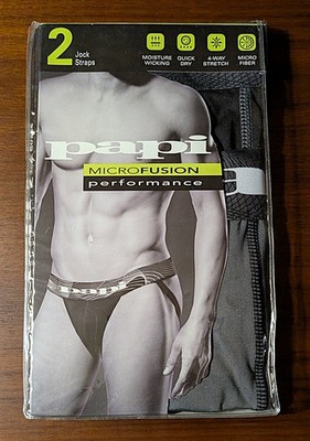 Papi Microfusion Performance Jockstrap 2-Pack Men s L 36-38 NEW Choose Color