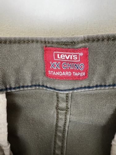 Levi's Pants Mens 36x32 Green XX Chino Standard Taper Flat Twill Casual - Picture 3 of 9