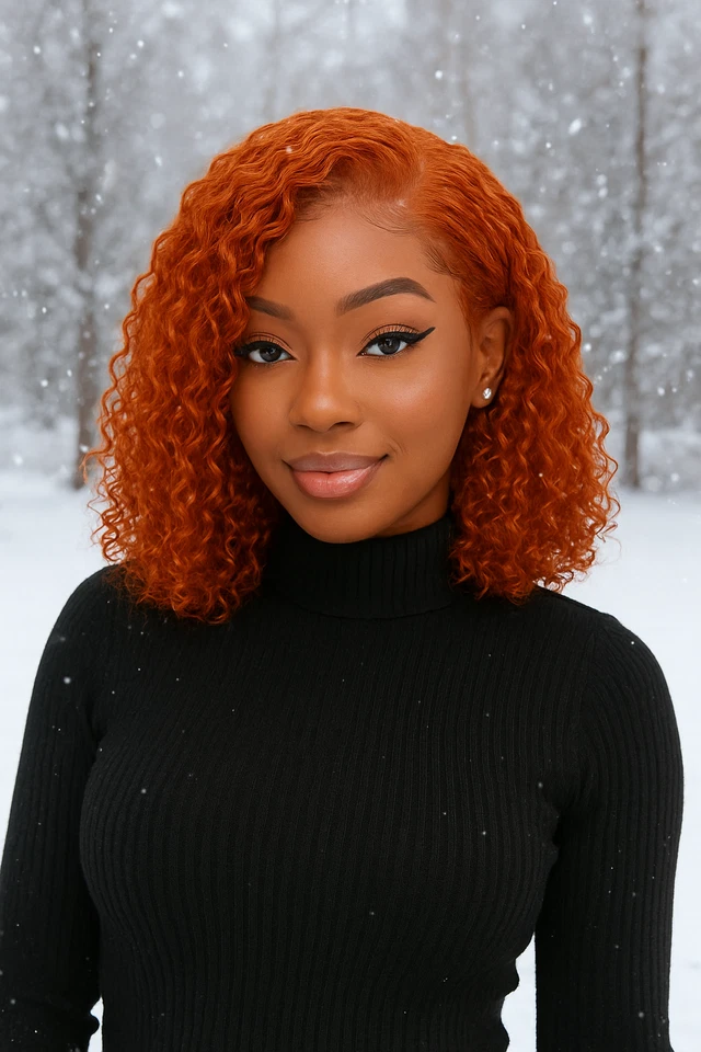 🔥Peluca Bob rizada 13x4 frente de encaje - cabello humano, línea natural, suave y animosa Foto 2 de 4