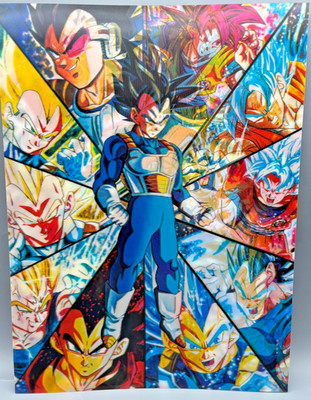 3D-Bild/Effekt-Flip-Anime-Dragon Ball-Son Goku-Vegeta-30x40cm-ohne Rahmen