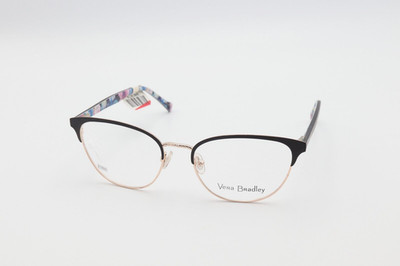 VERA BRADLEY Jennie Garden Grove (GGR) Black-Gold 53-18-140 Frames Flex Hge E560