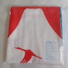 Kamawanu Tenugui Crane & Mt. Fuji Japanese Fabric Hand Towel Used