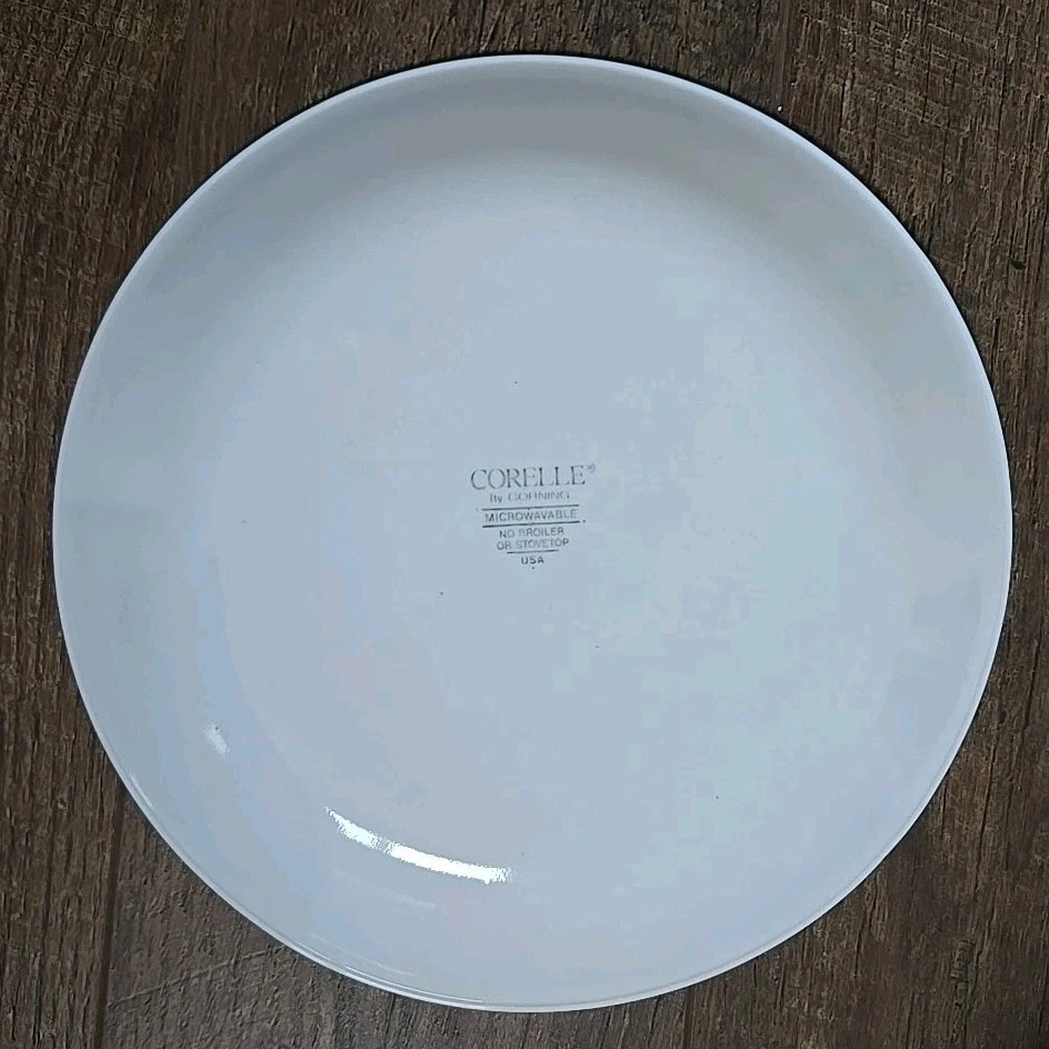 Lote De Colección De 5 Platos De Cena Corelle by Corning 10 1/4" Blanco Negro Orquídea Foto 4 de 4
