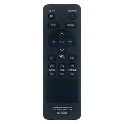 SE-R0429 Replace Remote Fit for Toshiba Soundbar SBX1250 SBX4250 SBX5065