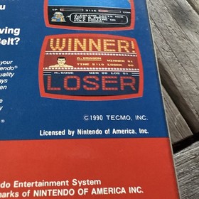 Juego Tecmo World Wrestling NES con Manual y Extras/Envoltura de Pl&aacute;stico