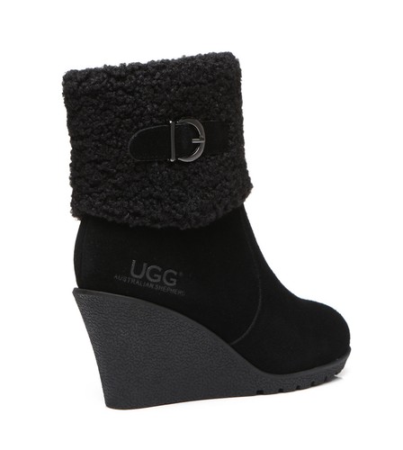 AUSTRALIAN SHEPHERD® UGG Boots Sheepskin Wool Women Wedge Ankle Boots Joanna - Picture 11 of 30