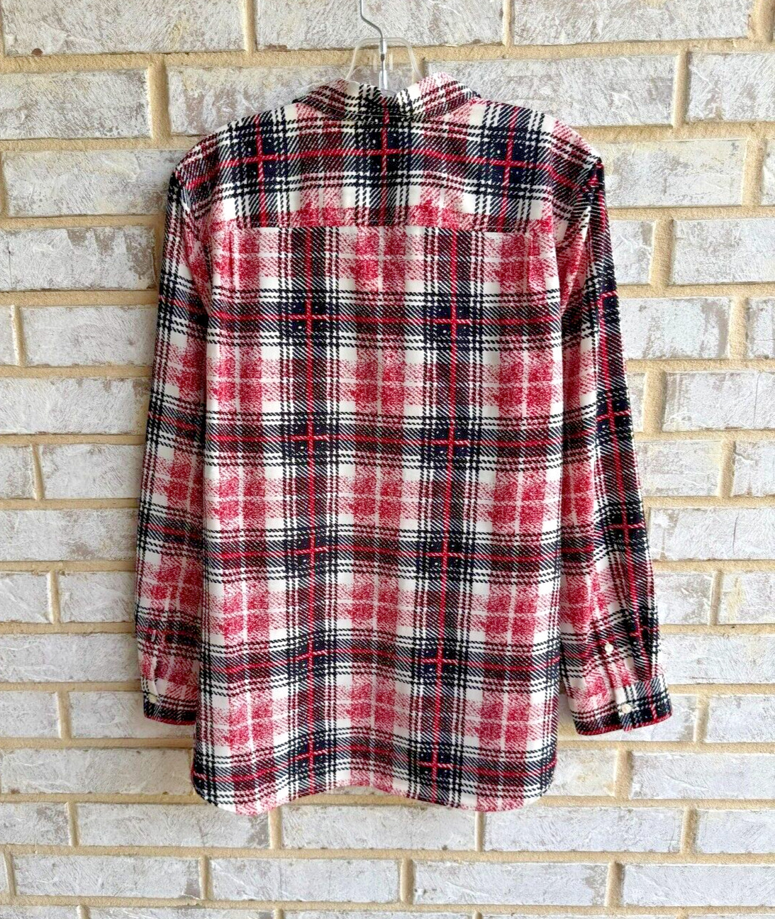 Talbots Long Sleeve Button-Down Multicolor Plaid … - image 2