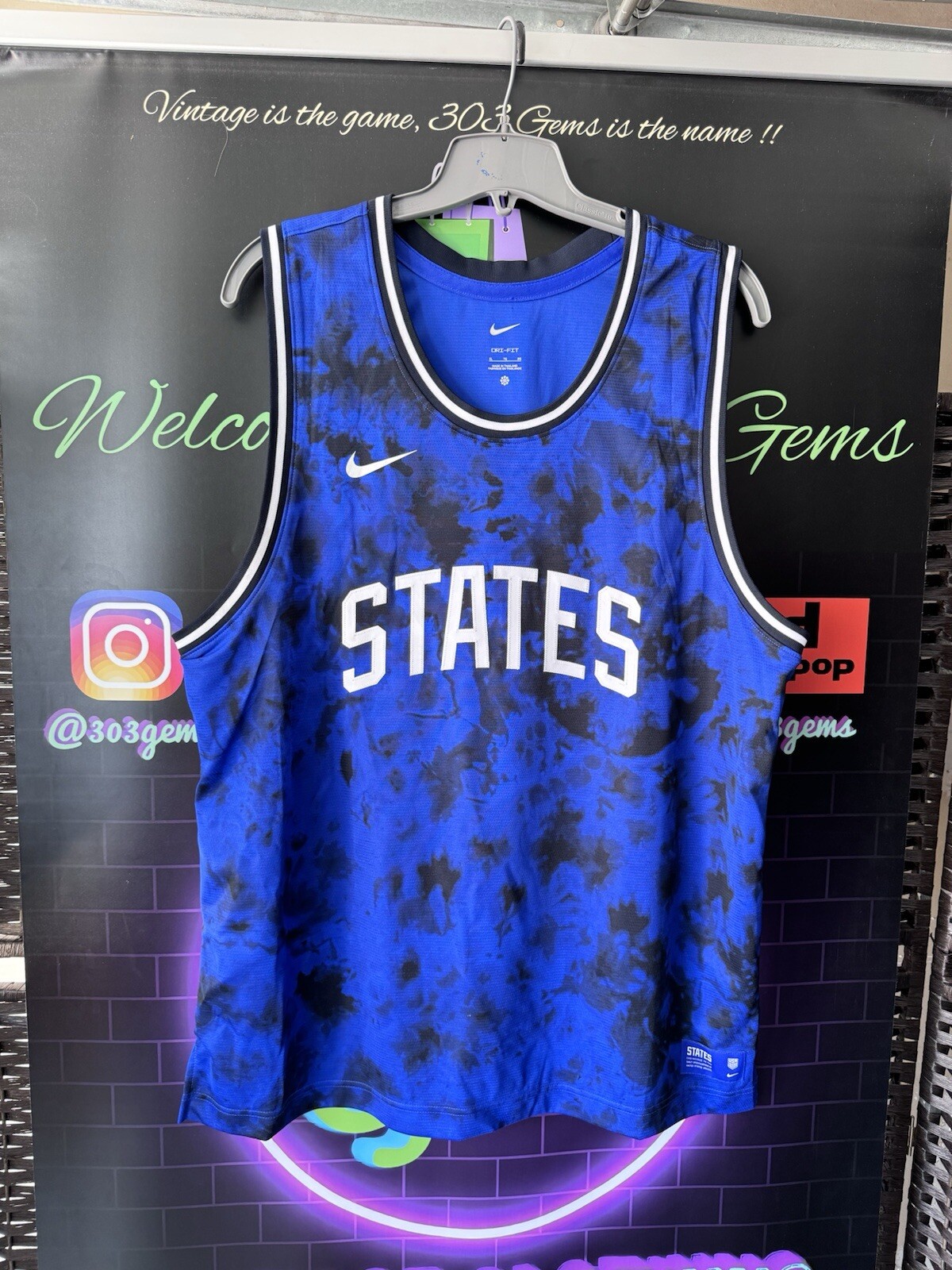 Authentic Nike USA STATES Olympics Basketball Jersey DN1134-452 USMNT