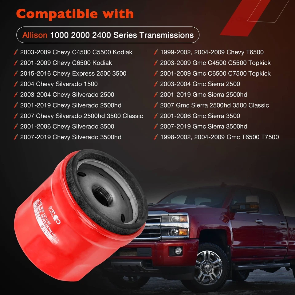 6.6L Duramax Diesel Transmission Filter For 2001-2019 Chevy Silverado GMC Sierra - Image 3 of 4