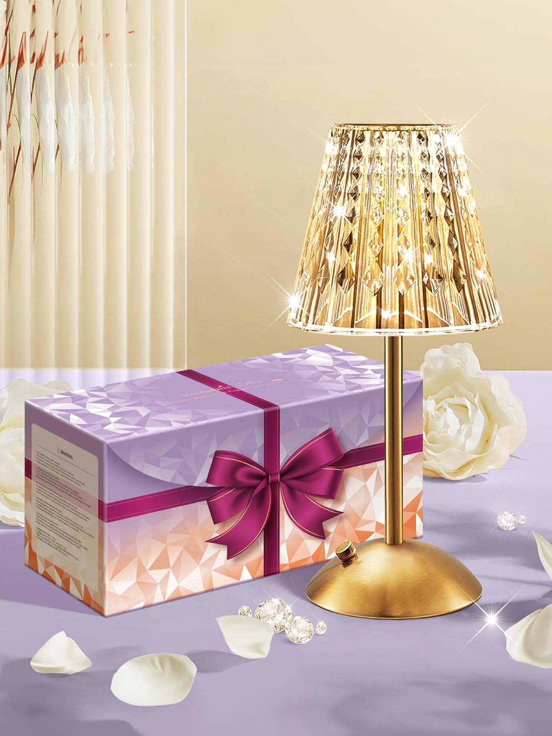 Dimmable Cordless Touch Table Lamp in 3 Colors with Gift Packaging-image