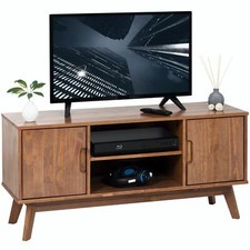 TV Lowboard TV Möbel Fernsehtisch Schrank Bank skandinavisches Design Kastanie