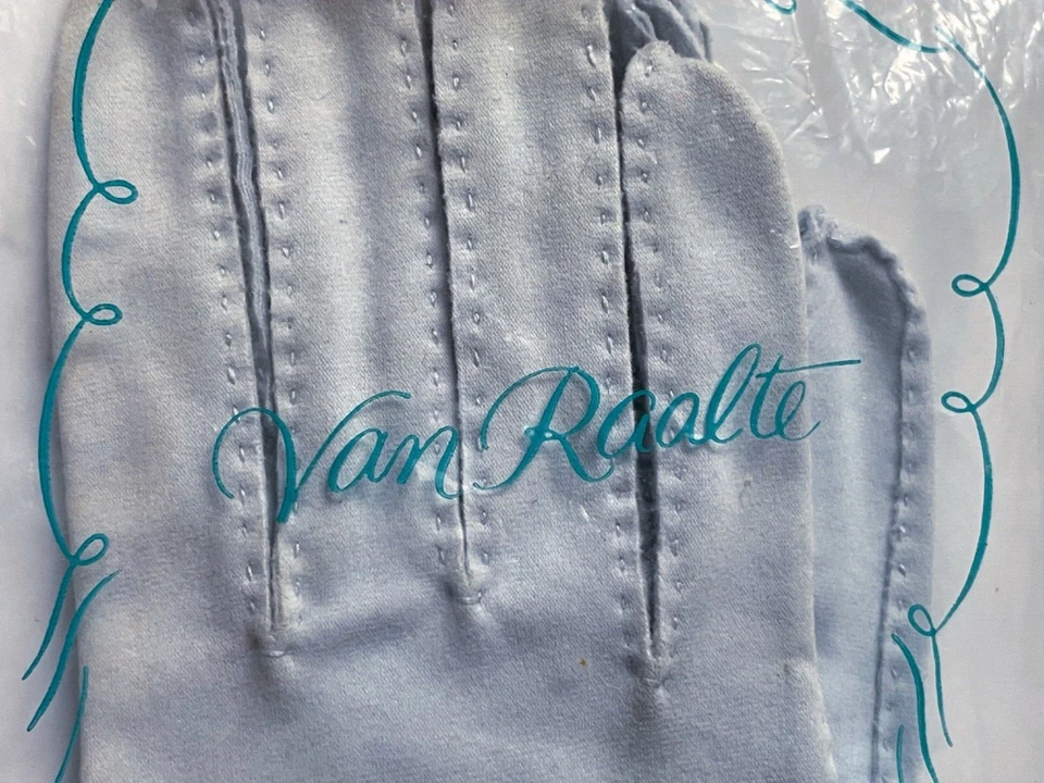 Guantes VERANO de Colección Damas 6 1/2 Algodón Azul Van Raalte Etiqueta y Paquete Original Foto 4 de 4