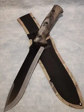 Schrade SCP17-15 Camouflage Fixed Blade Hunting Bowie Knife W Sheath