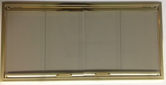 Fireplace Door Premier Solid Brass Polished Brass Finish 47 1 2