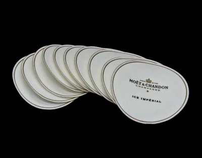 MOET ET CHANDON Moet & Chandon Champagner Untersetzer Servietten 9cm Ø / 10 Stück Ice Imperial