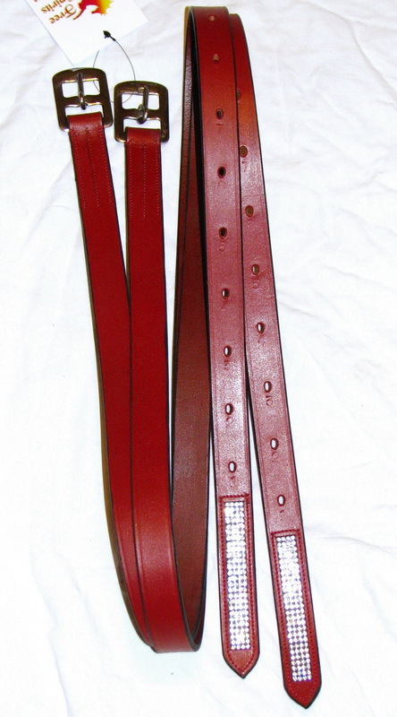 FSS Glisten Dressurzügel Mit Kristall-Bling - 2 Reihen, Halb Gummiert, 16mm Breit