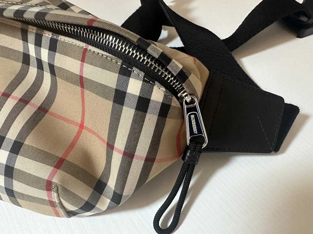 Marsupio BURBERRY Sonny Beige Archivio NUOVO Uomo Cotone Pelle eBay