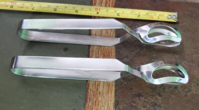 2 pr SNT-613 LION GENERAL JAPAN STAINLESS STEEL SNAIL/ ESCARGOT   TONGS